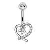 AliExpress eBay Amazon Explosões Conjunto de Piercing de Umbigo em Aço Inoxidável Anel de Umbigo com Zircônia Joias para Body Piercing em estoque