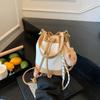 Bolso Pequeño Estilo Comercio Exterior para Mujer 2024 Nuevo Bolso Cubo Nicho Bolso Bandolera Bolso de Mano de Alta Gama para Viajar Bolso de Hombro
