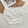Ropa interior nueva de algodón puro con encaje francés antibacteriano 10A para mujer, color liso, cómoda y respetuosa con la piel, bragas de algodón puro con ribete de encaje.