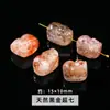 Jingdian Jewelry Ouro Negro Natural Super Sete Pixiu Esculpido Acessórios DIY para Atrair Riqueza e Boa Sorte Acessórios de Cristal Semi-Acabados
