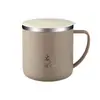 Caneca de Aço Inoxidável 304 para Café com Tampa para Homens e Mulheres, Copo de Bebida Doméstico com Aparência Sofisticada, Caneca Térmica de Escritório