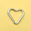 Ventas Directas de Fábrica Aleación de Aluminio No. 5 Mosquetones de Corazón Coloridos 42*40mm Hebilla de Corazón de Durazno para Exteriores Gancho para Mochila de Montañismo