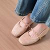 Aumento de Altura Interna de 5cm, Sapatos de Festa Fada Gentis e Emagrecedores, Novo Estilo 2025 Sapatos Mary Jane Franceses de Camurça de Boca Rasa para Mulheres