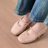 Novo Estilo Aumento Interno de Altura 5cm Emagrecimento Suave Sapatos de Festa Outono 2025 Sapatos Mary Jane Rasos de Camurça Estilo Francês para Mulheres