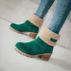 Botas de lana europeas y americanas transfronterizas, botas cortas de lana transfronterizas de comercio exterior para otoño e invierno, botas para mujer, botas de nieve de felpa para mujer de talla grande, modernas