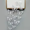Decoración de mariposa de papel con simulación tridimensional 3D, accesorios de joyería de mariposa hueca tridimensional con textura metálica, pegatinas de pared para el hogar al por mayor
