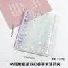 Capa Premium para Caderno de Folhas Soltas, Transparente e Fresca em PVC com Duplo Fecho, Porta-Cartões para Planner A5 com Capas Coloridas Substituíveis