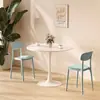 Mesa Redonda, Simples Mesa de Reunião Casual Branca em Forma de Tulipa, Loja de Café e Chá de Leite, Mesa de Jantar Nórdica, Mesa Redonda Pequena e Cadeiras para Varanda
