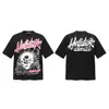 Hellstar Série Hell Star Estampada Beleza Tendência Algodão Puro Casual Masculina e Feminina Verão Solta Manga Curta Camisetas