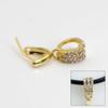 Fivela Pingente Banhada a Ouro Prata 925 Fivela com Diamante Jade Fivela Esmeralda Cristal Âmbar Cabeça de Fivela Pingente Acessórios para Joias DIY