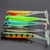 Peixe Arco-Íris 3D Cauda-T Peixe Isca Macia Luya Peixe Macio 9cm5g/7cm2g Folha de Alumínio Embutida Isca Falsa Isca Alto Brilho e Reflexão
