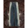 Jeans de Jacquard Degradado de Gran Stock para Hombre, Nuevo Estilo de Otoño, Elegantes Ajuste Delgado, Pantalones Casuales Ligeramente Acampanados