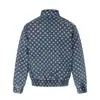 Chaqueta de hombre estilo vintage americano con estampado completo de lunares, ribete acanalado, cuello alto, cierre de cremallera y dobladillo elástico