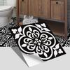 Pegatinas de suelo de baldosas de estilo europeo portugués transfronterizo para decoración de suelo de baño y dormitorio, pegatinas de pared esmeriladas gruesas, autoadhesivas e impermeables