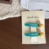 Novo Presilha de Cabelo Infantil Simples Colorida em Formato de Feijão Clip Lateral Clip para Franja