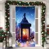 Cubierta de Puerta de Tela Elástica Cubierta de Puerta de Navidad Alegre Transfronteriza Tapiz Fondo de Tela de Regalo de Papá Noel para Fiesta Festiva