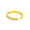 Loja de ouro Jin Yan com ouro de areia incrustado com diamante flor oca esculpida pulseira moda feminina requintada flor rattan joias para namorada