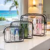 Bolsa de Higiene Pessoal Transparente à Prova d'Água, Bolsa Portátil para Viagem ao Ar Livre para Cosméticos, Bolsa de Cosméticos Simples Multifuncional de PVC