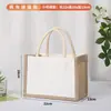 Bolsas populares de juta, bolsas de imitação de juta em lona, sacolas de juta, bolsas de linho, bolsas tote de algodão e linho, bolsas de lona laminada tridimensional