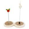 Plataforma de Juego Refrescante Redonda Simple Hoopet para Gatos Juguete para Gatos Mascotas para Gatitos y Gatos Adultos Juguete Pequeño para Gatos de Verano