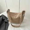 Bolso de Pana Estilo Perezoso Japonés Moderno Artístico de Hombro Cruzado Chic Estudiante Casual Versión Coreana Bolso Sencillo tipo Bollo para Mujer