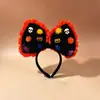 Tocado de Halloween Sombrero Mágico de Bruja Diadema Decoración de Maquillaje Diadema de Encaje Horquilla de Calabaza Accesorio para el Cabello de Fantasma