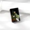 Marcador de livro de resina estilo floresta com flores reais e secas, presente criativo temático de floresta que brilha no escuro, ornamento de artesanato em resina