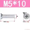 Tornillos de Cabeza Avellanada de Cruz Acero al Carbono Galvanizado Tornillos de Cabeza Plana M3M4M5M6 Fijaciones Multiespecificación Venta al por mayor en stock