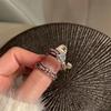 Anillo letra D femenino nicho moda personalidad abierto ajustable anillo de dedo para dieta viento frío lujo ligero anillo apilado femenino