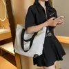 Bolso Minimalista Estilo Japonés Versátil Casual Campus Universidad Estudiante Bolso de Hombro Elegante Viaje Compras Bolsa de Lona