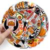 50 hojas de pegatinas deportivas de baloncesto para equipaje, creativas, modernas, impermeables, para maletas y portátiles.