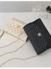 Bolso Pequeño de Cadena Simple 2025 Nuevo Color Contrastante Bolso de Mujer Bolso de Hombro Único Bolso Cruzado Moda Estampado Bolso Cuadrado Pequeño Dropshipping