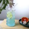 Taza Transparente de Vidrio de Borosilicato Alto con Seis Anillos de Oruga, Taza de una Sola Capa Resistente a Altas Temperaturas, Taza de Vidrio Espesado Simple de Aspecto Elegante