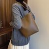 Vintage Casual 2024 Verano Nuevo Gran Capacidad Patrón Lichi Viajero Moda Estilo Simple Hombro Axila Cubo Bolso de Mujer