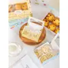 Caja Ventana Mochi de Nieve Dibujos Animados 2/4/6 Piezas Caja de Pastel de Luna Empaque de Galletas Qing Tuan Caja de Regalo