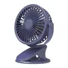 Ventilador de Clip USB Montaje en Pared Escritorio Mini Portátil Ángulo Múltiple Ajustable Silencioso Viento Fuerte Luz LED Oficina