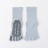 Nuevos calcetines de yoga para mujer, con agarres de silicona antideslizantes, diseño de cinco dedos, longitud hasta la pantorrilla, adecuados para ejercicio en interiores y Pilates profesional