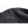 Ru Meng Moda Retro Japonesa Marca de Tendencia Suéter Casual para Hombre Otoño Tejido Jacquard Cuello Alto Versátil Prendas de Punto para Pareja