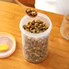 Bote para Té, Frasco Sellado, Recipiente Transparente de Grado Alimenticio para Té de Flores y Dulces, Bote de Plástico de Alta Estética a Prueba de Humedad