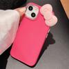 Funda con lazo para iPhone 16 de Apple, con lente galvanizada, nueva Pro Max 14 de silicona suave esmerilada.