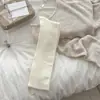 Calcetines hasta la rodilla para mujer, nuevos calcetines de otoño e invierno hasta el muslo, ligeramente comprimidos para un efecto adelgazante, calcetines largos apilados, color liso, versátiles, calcetines estilo JK japonés