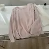 Camisa de Proteção Solar Manga Longa Gola Redonda Texturizada Simples e Elegante com Design Inspirado na Chanel, Toque de Luxo, Top Fino e Soltinho