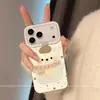 Adecuado para iPhone 18 Pro Max, elegante funda de teléfono estilo coreano para mujer, con un lindo diseño de estrella de dibujos animados y oso calado
