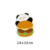Broche de distintivo fofo de panda de comida de Chengdu, decoração de mochila escolar de pizza de Hamburgo, acessórios de roupas de dopamina