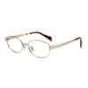 Gafas ultraligeras de titanio puro 98763 para mujer estilo ojo de gato marco grande 57 retro estilo old money para ratón de biblioteca se pueden adaptar con lentes BX7001 modernas