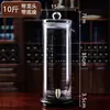 Botella de Vidrio para Vino de Gran Capacidad con Grifo, Tarro de Vino Sellado de Alto Gama de Diámetro Grande, Botella Especial Espesa para Vino de Ginseng y Cuerno