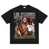 Camiseta de Manga Corta Estampada Estilo Retro Americano Transfronteriza Lear Wayne LilWayne Suéter Pesado de Manga Larga Cuello Redondo con Capucha