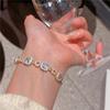 Pulsera cuadrada europea y americana de oro con cordón y micro incrustaciones de circonitas 2023 nicho temperamento versátil joyería de mano J121
