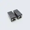 Conector recto de red extensor de cable de red conector de cable de red RJ45 par de conectores 8P8C blindado de doble paso