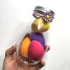Esponja de maquillaje portátil para viaje, huevo de belleza en botella PET, esponja súper suave de botella, color de lata de té con leche mejorada